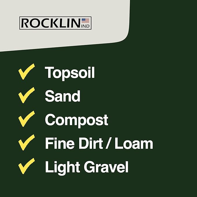 Rocklin™ Lawn Leveling Rake – 22” x 10” Stainless Steel Levelawn Tool with 78” Handle | Smooth & Level Soil, Sand or Grass | Durable Leveling Tool for Lawn, Yard and Garden