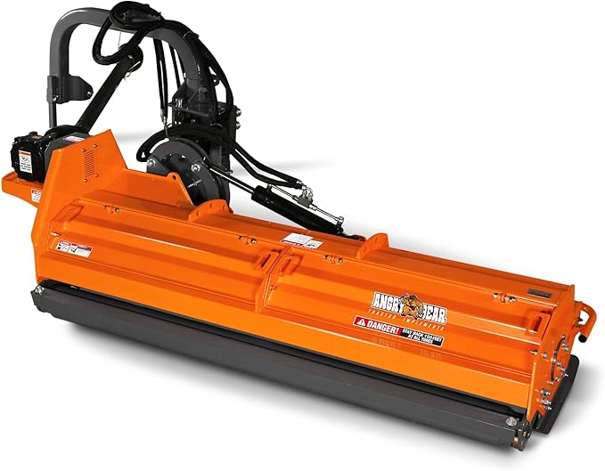 96" Heavy Duty PTO Drive 3 Point Offset Ditch Bank Verge Flail Mower for 90-120HP CAT 2 Tractor, 130'' Offset Distance,55°/90° Rotation Angle, 20 Hammers, Model VBM86