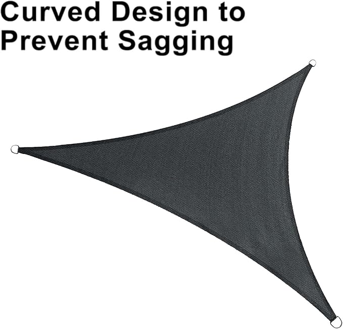 LOVE STORY Custom Size 6'x8'x10' Graphite Grey Sun Shade Sail Right Triangle Sunshade Fabric Awning Canopy for Patio Backyard Carport Pergola (Customized)