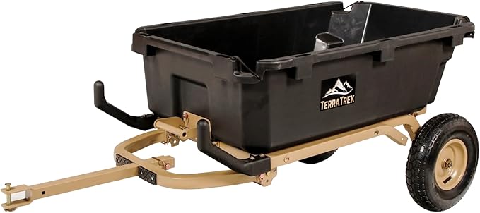 Heavy-Duty Garden Cart on Wheels – 7 Cu. Ft. 2-in-1 Utility Wagon & Wheelbarrow, Push or Tow Design, 600 lb. Capacity, All-Terrain Utility Cart with 13" Pneumatic Wheels