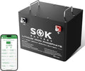 SOK Battery 12V 280Ah LiFePO4 Lithium Iron Phosphate Deep Cycle Battery, Low Temperature Disconnect Built-in Heater Perfect for Your RV or Solar and Wind Off-grid Applications