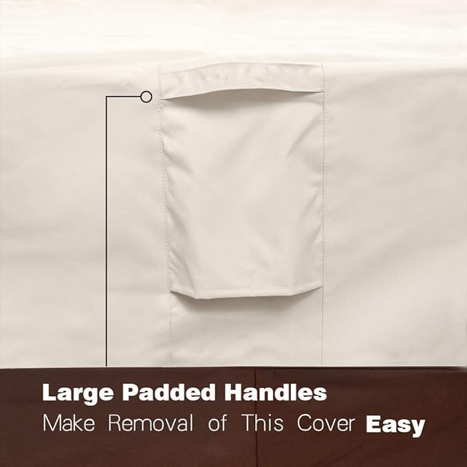 VAILGE Heavy Duty Patio Sofa Cover, 100% Waterproof Outdoor Sofa Cover, Large Lawn Patio Furniture Covers with Air Vent, Large(Standard), Beige & Brown