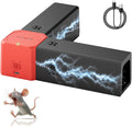 Electric Mice Trap Mouse Zapper, Rat Traps Indoor for Homes with Dual-Channel, Mice Zapper with High Voltage Instant, Effective & Reusable Humane Rodent Zapper, Rodent Trap for Outdoor & Indoor
