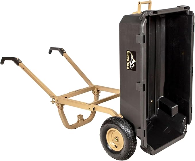 Heavy-Duty Garden Cart on Wheels – 7 Cu. Ft. 2-in-1 Utility Wagon & Wheelbarrow, Push or Tow Design, 600 lb. Capacity, All-Terrain Utility Cart with 13" Pneumatic Wheels