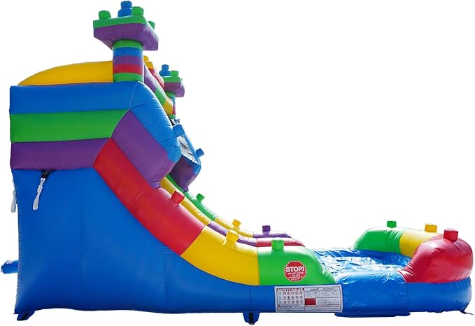 Semi Commercial Inflatable Water Slide for Big Kids 8-12 or Adults,Outdoor Use,High Slide with Shallow Pool,Backyard Water Play Slide,19‘ × 9’ ×13‘ (Without Blower)