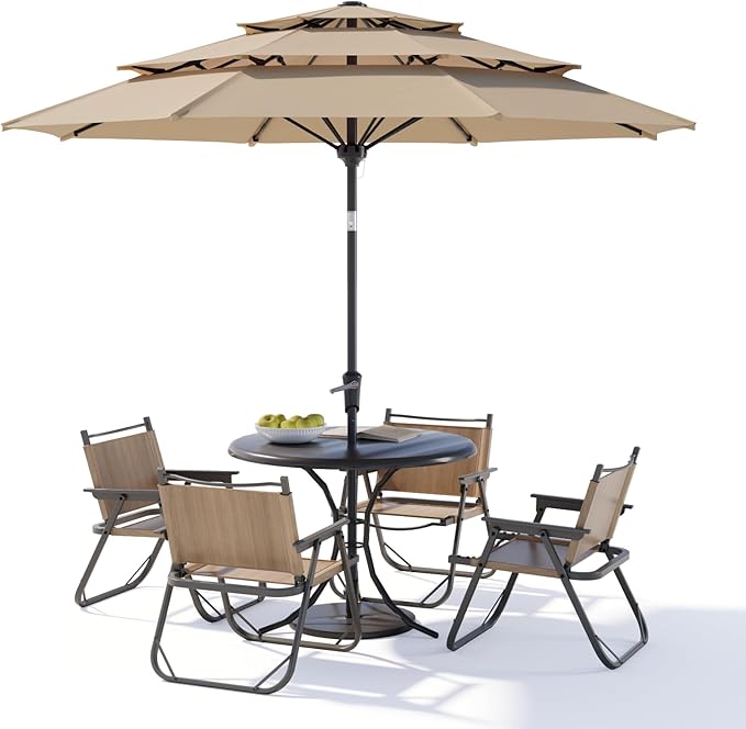 Patio Umbrellas, Pool Umbrella, Outdoor Umbrella with Push Button Tilt/Crank, Deck Umbrellas, Market Umbrela Table for Backyard, Deck, Garden, Pool
