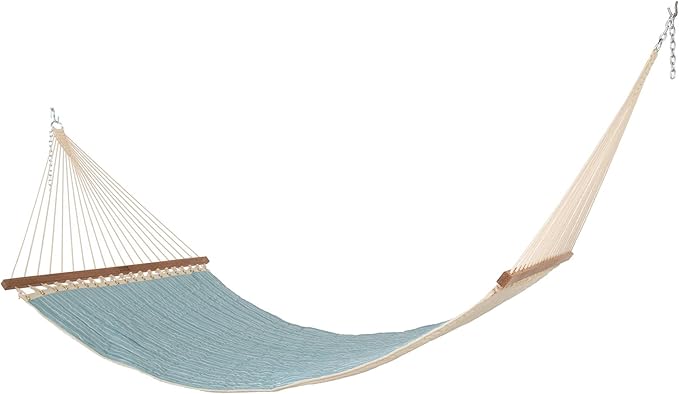 Nags Head Hammocks Harborview Surfside Bella Dura Quilted Hammock, Constructed of Durable Fabrics, Cumaru Spreader Bar, Rolled Rim Grommets, Galvanized Hardware, Handcrafted in The Carolinas