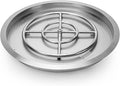 Stanbroil 19-Inch Round Fire Pit Burner Pan, Drop-in Gas Fire Pit Inserted for DIY Natural & Propane Gas Fire Table, Stainless Steel Firepit for Outside, BTU 92,000 Max
