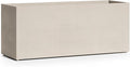 Semplito Grand Rectangular Planter – Sand Stone Finish – Fiberglass Indoor/Outdoor, Weather-Resistant XL Planter (59" L x 19.7" W x 23.6" H Exterior, 58.7" L x 19.3" W Interior)