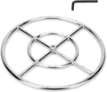 Stanbroil 18 Inch Round Fire Pit Burner Ring for Natural Gas & Propane - 304 Stainless Steel for Indoor & Outdoor Fireplace, BTU 147,000 Max