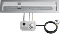 Skyflame 30" Linear Stainless Steel Fire Pit Drop-in Burner Kit with Flame Sensing, Electronic Spark Ignition, CSA Certified, and Propane Regulator Hose Set