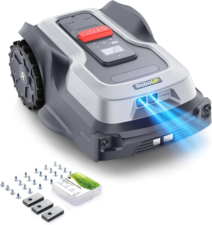 T1200Pro Robot Lawn Mower Wire Free, RTK+Vision Ride-on Edge Mapping Mowing for 0.37 Acre Yard, AI Obstacle Avoidance, APP Multi-Zone Management, Automatic Robotic Lawnmower Handle 20° Slope