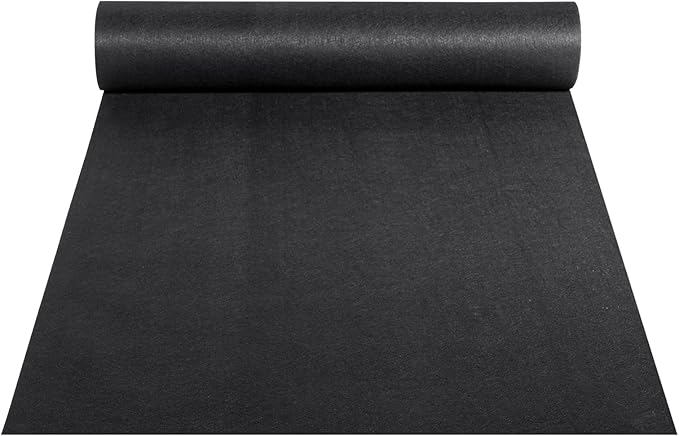 VEVOR Geotextile Landscape, 6ft x 50ft 8 oz, Non-Woven PP Drainage 350N Tensile Strength & 440 N Load Capacity, for Ground Cover, Garden Fabric, French Drains, Black