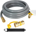 20FT 3/8” ID Natural Gas Grill Hose with Quick Connect Fittings, Natural Gas Hose for Weber, Char-Broil, Pizza Ovens, Patio Heaters
