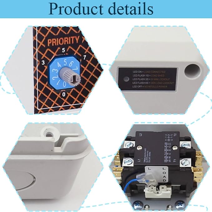 50 Amp Load Manager Smart Management Module Compatible with Generac 7000, Wireless Generator Protection Module with 8-Zone Control & Real-Time LED Monitoring