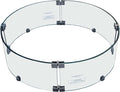 All Fire Table Pit Wind Screens and Stainless Steel Buner Lid from ELEMENTI | ELEMENTI Plus and MODENO (Wind Screens, Round 24.4" WS - 001)