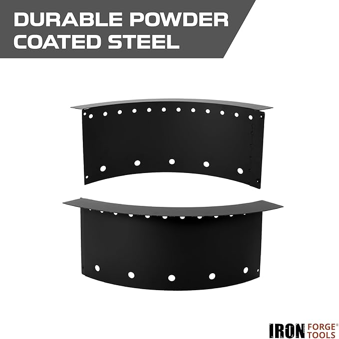 Iron Forge Tools Fire Pit Ring 42 Inch Outer/36 Inch Inner - Outdoor Heavy Duty Metal Round Smokeless Fire Ring Insert Liner - Utility Patent Pending (42x36x10)