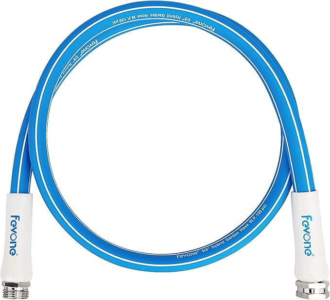 Fevone Garden Leader Hose 5 ft., Lightweight Hybrid Water Hose, Flexible and Durable, Leak-Free Connections