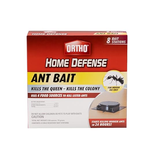 Ortho Home Defense Ant Bait Stations, Outdoor & Indoor Ant Killer, 8 Plastic Stations with 4 Food-Based Attractants, Child-Resistant Design, Formulated with Abamectin B1, Ready-to-Use Bait Station