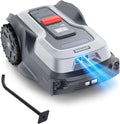 Robot Lawn Mower No Wire T1200Pro 2025 with L-Shape Wall Mount Rod, Automatic Robot Mower, Ride-on Edge Mowing, Multiple Zones Management, AI Obstacle Avoidance, for Lawn Up to 0.37 Acre