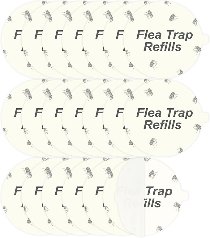20 Pack Flea Trap Refill Discs Replacement Glue Boards, 7.1" Sticky Pads for Most Models Flea Bed Bug Traps for Inside Your Home