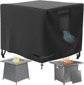 Square Gas Fire Pit Cover 28 x 28 x 25 Inch, Waterproof & 600D Heavy Duty Fire Table Cover, Compatible with Ciays, Xbeauty, Yaheetech, BALI OUTDOORS and more 28x28 Inch Patio Propane Firepits