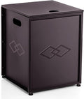 Propane Tank Cover Table with Storage Sides, Dual Function Cover for 20 lbs Propane Tank Outdoor Gas Tank Storage Side Table for Fire Pit Gas Grill Griddle Propane Stoves, Brown