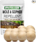 Mole Repellent, Gophers Repellent, Vole Repellant Outdoor, Groundhog Deterrent, Armadillo Repellent for Garden, Mole Control, Keep Mole Out of Yard, Safe Around Pet & Plant-10P