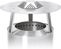 Fire Pit Heat Deflector for Solo Stove Bonfire 1.0/2.0 and Other 19.5" Fire Pit, with 3 Legs 304 Stainless Steel for Solo Stove Accessories, for Outdoor Firepit Captures and Redirects Warmth.