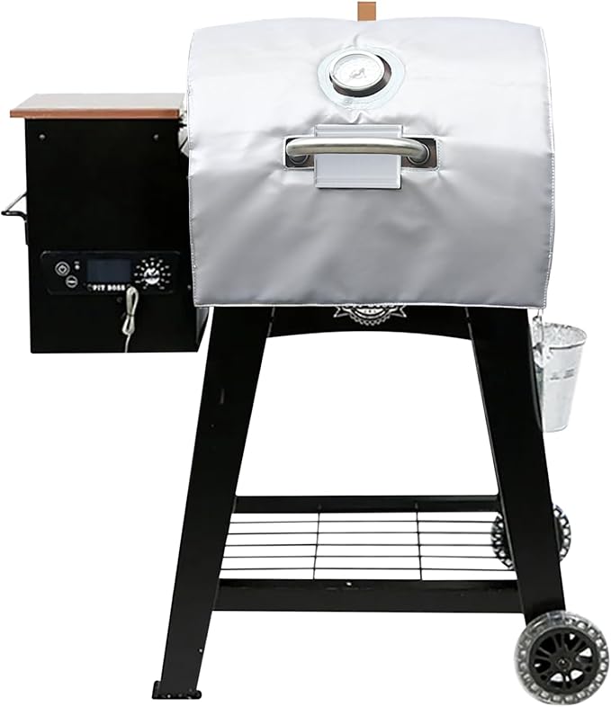 Insulation Blanket for Pit Boss Lexington/Sportsman/Navigator 550/540/500 Wood Pellet Smoker Grill,PB500NX PB500SP PB550G Insulation Blanket Grill Accessory for Winter Smoking,Silver