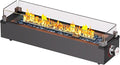 Ciays 28 Inch Tabletop Propane Fire Pit, 50000 BTU Table top Firepit with Glass Wind Guard & Glass Beads, Nylon Cover, Portable Outdoor Portable Fireplace for Patio and Camping