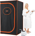 VEVOR Portable Steam Sauna Tent Full Size, 1000W Personal Sauna Kit for Home Spa, Detoxify & Soothing Heated Body Therapy, Time & Temperature Remote Control with Floor Mat