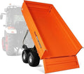2-Ton Capacity Hydraulic Dumping Heavy-Duty Dump Dumper Cart Agricultural Farm Trailer Cart Mechanical Trailer with Tail Light, Model DT4X8