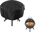 POMER Patio Fireplace Cover, Round Fire Pit Cover for 32 Inch Outdoor Fireplace Waterproof Heatwave Fire Bowl CoverRound -32" D x 16"H