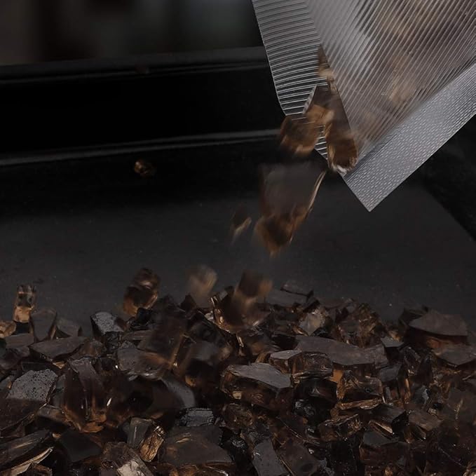 Onlyfire 10-Pounds High Luster Fire Glass for Natural or Propane Fire Pit Fireplace & Landscaping, 1/2-Inch Copper