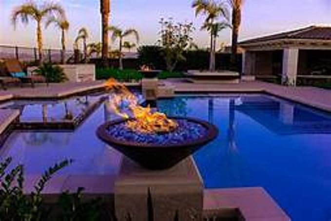 AZ Patio Heaters Firepit Recycled Glass, 20 lb, Turquoise