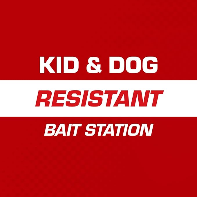 Tomcat Mouse Killer Child and Dog Resistant, Refillable Station for Indoor and Outdoor, 1 Station and 16 Poison Block Refills