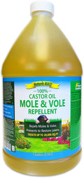 Nature's MACE Mole and Vole Mace, Mole Deterrent for Yard, 1 Gallon, 100% Pure Castor Oil, Lawns, Mole Repellent, Stop Tunneling, Mole Remover Treatment, Castor Oil Repellent, People, Pet, Plant Safe