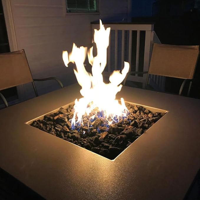 Washington Match Lit Gas Fire Pit Table, Copper Vein (WASHINGTON-MLK-49-CV)