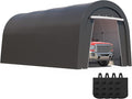 Kiss the Water Domed Carport with 4 Cloth Bags, Portable Garage with 2 Roll-up Doors, Heavy Duty Car Canopy Party Tent, All-Season Storage Shelter Shed for Cars, Truck, or Garden Tools, 10' x 20'