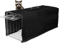 Trap Cage Cover,ONLY Cover, Cage not Included, Heavy Duty Animal Trap Cage Cover Small Animal Trap Cover for 1-Door Humane Cat Trap 32 x 10 x 12inch (Black, ONLY Cover, Cage not Included)