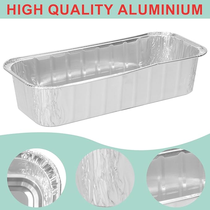 WEBROIL 40 Packs 6498 6417 Grease Catcher Pans for Weber Genesis II 400& 600, Aluminum Foil Tray Liners for Weber 28''/36" Gas Griddle, for Weber 400/600 Summit Series Smokefire Ex6 EpX6 Ex4 Gas Grill