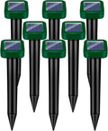 8 Pack Mole Repellent Solar Powered, Rodent Repellent Outdoor Ultrasonic, Waterproof Pest Deterrent for Yard, Lawn, Garden - Drives Away Rodent, Voles, Skunk, Groundhogs, Snake, Chipmunks, Raccoons