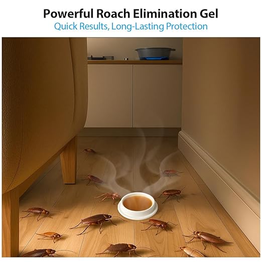 16 Pack Roach Killer Indoor Infestation Roaches Gel Bait Stations, Powerful Cockroach Killer Indoor Home for Roach Infestation, Long-Lasting & Effective Cockroach Gel Bait, Easy to Use & No Mess