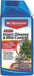 BioAdvanced 3-In-1 Insect, Disease and Mite Control, Fungicide, Concentrate, 32 oz