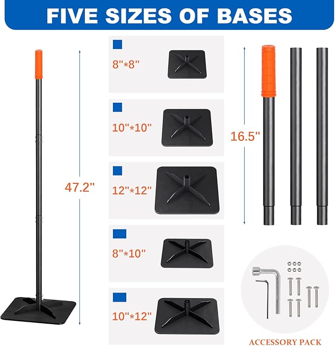 Steel Tampers Tool 8 X 8 Inch,Labor-Saving All-Steel Heavy-Duty, Landscaping, Installing Pavers and Repairing Asphalt Pavements, Black