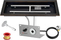 Skyflame 24 x 8 Inch Rectangular Fire Pit Pan Kit, Black Drop-in Fire Pit Pan and Burner, Come with Spark Ignition and Propane Hose, Indoor/Outdoor Fire Table DIY Decorative
