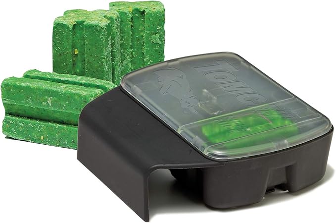 Tomcat Mouse Killer Child Resistant, Refillable Station with Clear Lid for Easy Monitoring, 1 Bait Station and 4 Refills (Pack of 2)