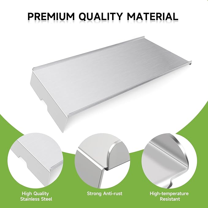 BCA006 Drip Pan Replacement for Traeger 34 Series,Eastwood 34,and Newer Tex,Tex Elite Pellet Smoker Grills,32.5" Heavy Duty Stainless Steel Drip Tray Heat Baffle for Traeger BBQ075, BBQ100, BBQ125