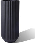31.5 Inch Tall Roman Column Concrete Planter（14.2Dx31.5H，36 Pounds）,Durable All-Weather Use with Drainage Holes,Large Tall Round Planter for Outdoor Indoor Plants